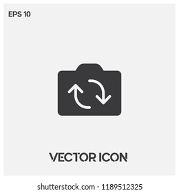 Camera rear vector icon illustration.Flat camera rear sign icon.Premium quality.