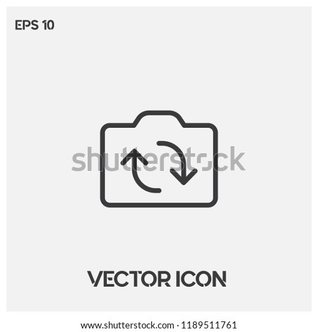 Camera rear vector icon illustration.Flat camera rear sign icon.Premium quality.