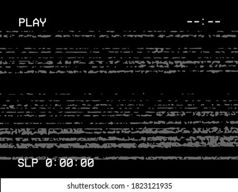 Camera Recorder Glitch Analog Picture VHS 4:3 Screen CRT TV VCR Graphic Texture Vector Graphic Pattern