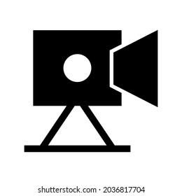 icono de grabadora de cámara o logotipo símbolo de signo aislado ilustración vectorial - iconos vectoriales de estilo negro de alta calidad
