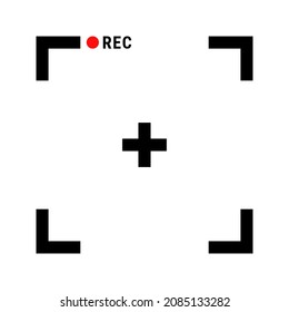 camera recorder viewfinder vector icon isolated on white background