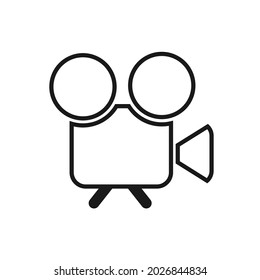 diseño de símbolo o icono de grabación de cámara. reproductor de películas.