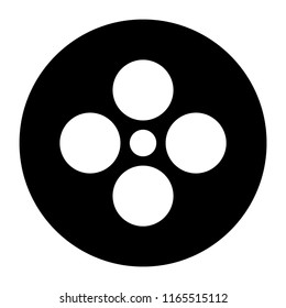 camera recording to make film vector icon