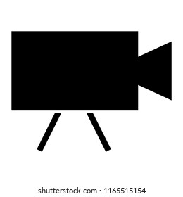 camera recording to make film vector icon