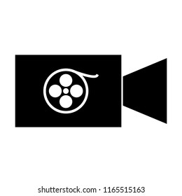 camera recording to make film vector icon