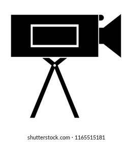 camera recording to make film vector icon