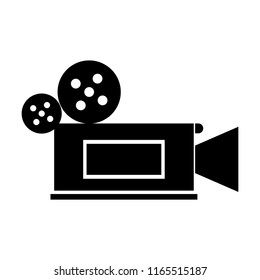 camera recording to make film vector icon