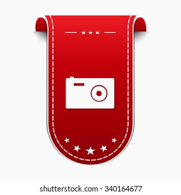 Camera Red Vector Icon Design