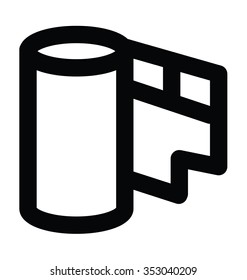 
Camera Reel Bold Line Icon
