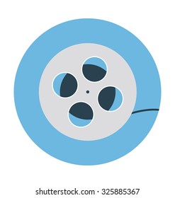 
Camera Reel Colored Vector Icon
