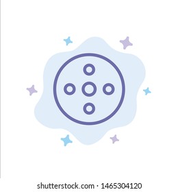 Camera Reel, Footage, Reel, Storage Blue Icon on Abstract Cloud Background. Vector Icon Template background