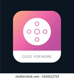 Camera Reel, Footage, Reel, Storage Mobile App Button. Android and IOS Glyph Version