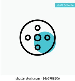 Camera Reel, Footage, Reel, Storage Turquoise Highlight Circle Point Vector Icon. Vector Icon Template Background