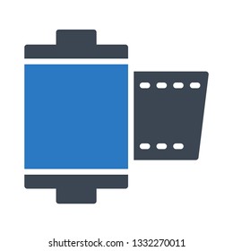 camera reel glyph double color