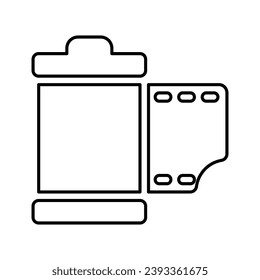 Camera Reel Icon In Outline Style In Outline Style