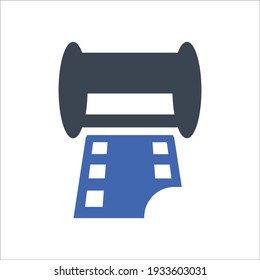 Camera reel icon, Vector graphics