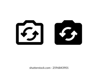 Camera refresh icon for image update Vector