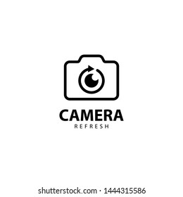 Camera Refresh Logo Outline Monoline
