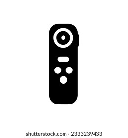 Camera remote control icon on white background