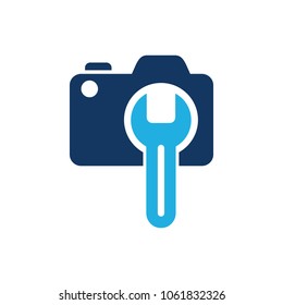 Camera Repair Logo Icon Design