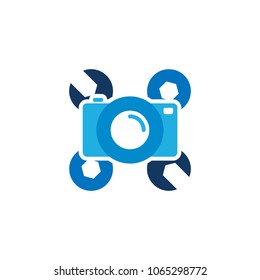 Camera Repair Logo Icon Design