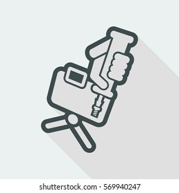 Camera repair - long shadow icon