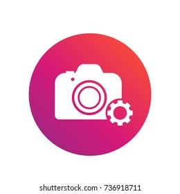 camera repair service vector icon