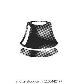 Camera repair tool icon in halftone style. Black and white monochrome vector illustration.