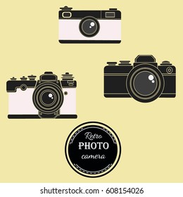 Camera retro set in a vintage style