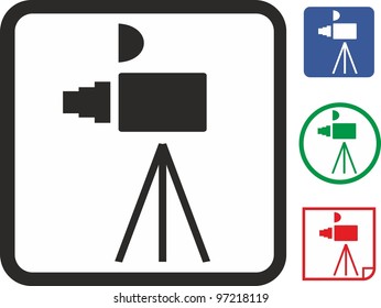 Camera retro vector icon