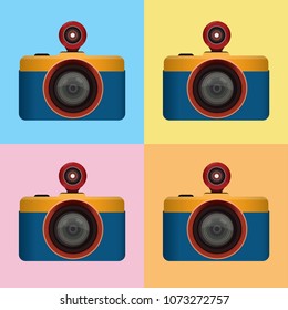 camera retro and vintage style ,graphic design