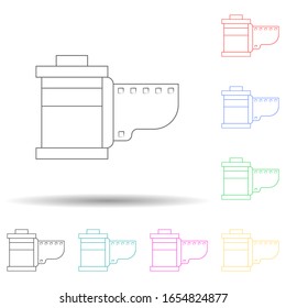 camera ribbon multi color style icon. Simple glyph, flat vector of photo icons for ui and ux, website or mobile application