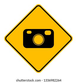 Camera and road sign