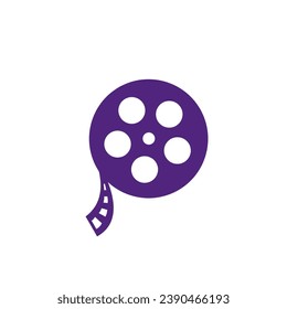 Camera roll icon cinema logo isolated graphic
