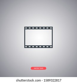 Camera roll icon isolated on white background. Flat design. Vector illustration.