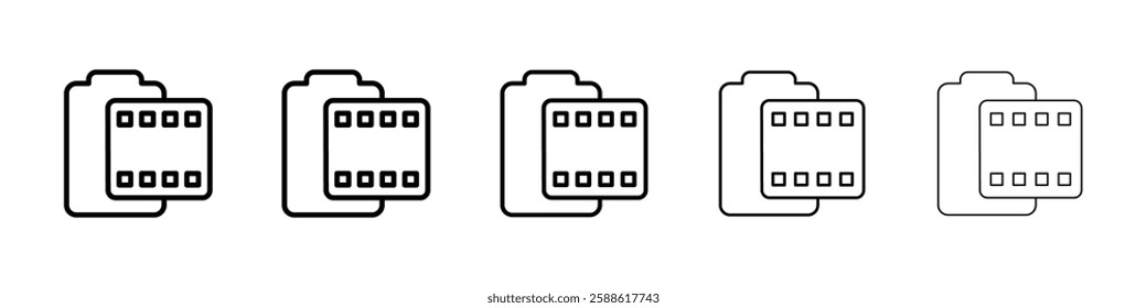 Camera roll icon Vector logo sign