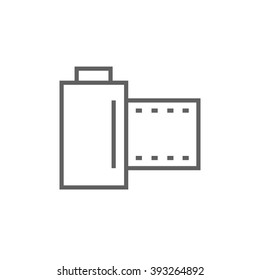 Camera roll line icon.