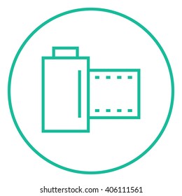 Camera roll line icon.