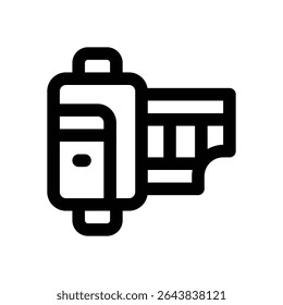 camera roll line icon. Clean and minimalist vector icon for websites, mobile apps, presentations, and logos. Fully scalable and customizable for any project.