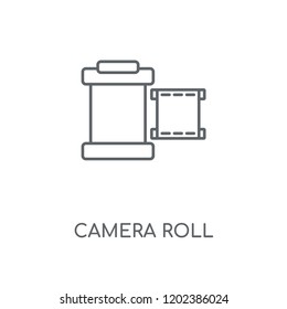 Camera Roll linear icon. Camera Roll concept stroke symbol design. Thin graphic elements vector illustration, outline pattern on a white background, eps 10.