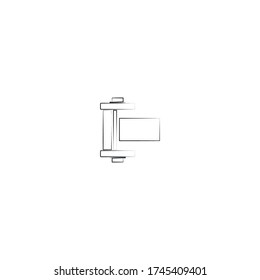 camera roll logo icon design with simple line art style