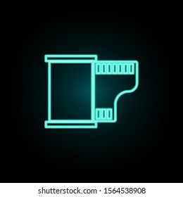 Camera roll neon icon. Simple thin line, outline vector of web icons for ui and ux, website or mobile application
