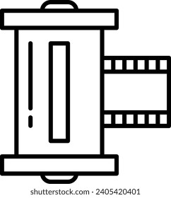 Camera Roll Outline vector illustration icon
