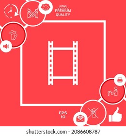 Camera Roll, photographic film, camera film icon. Element for your design