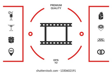 Camera Roll, photographic film, camera film symbol icon