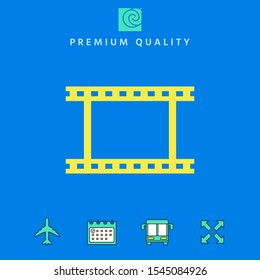 Camera Roll, photographic film, camera film symbol icon
