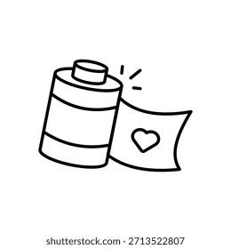 Câmera Roll ícone de vetor ilustração de stock