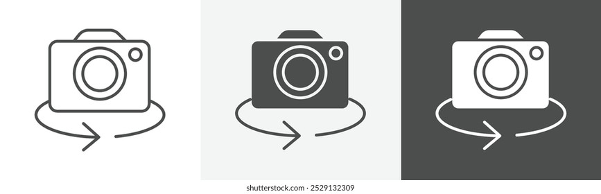 Kamera drehen Symbol Umrisssymbolsatz