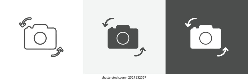 Kamera drehen Symbol Umrisssymbolsatz