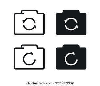 Camera rotate switch. Illustration vector